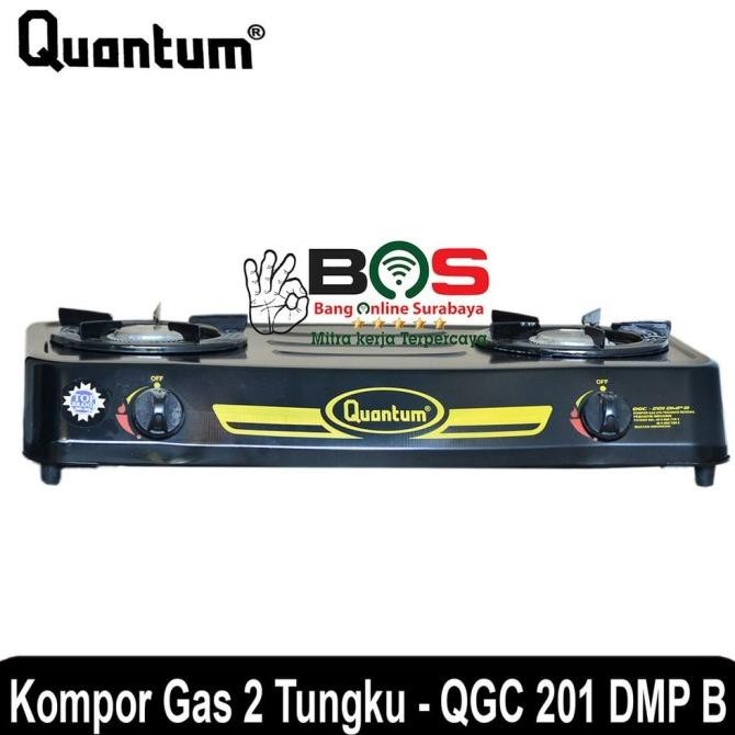 NEW Kompor Quantum 2 Tungku Hitam Teflon QGC-201DMPB QGC 201DMPB
