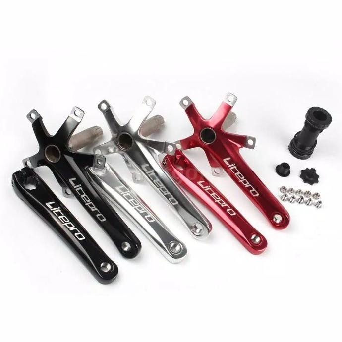 Baru Crankset Crank Arm Set Litepro Sepeda Lipat Seli MTB Original