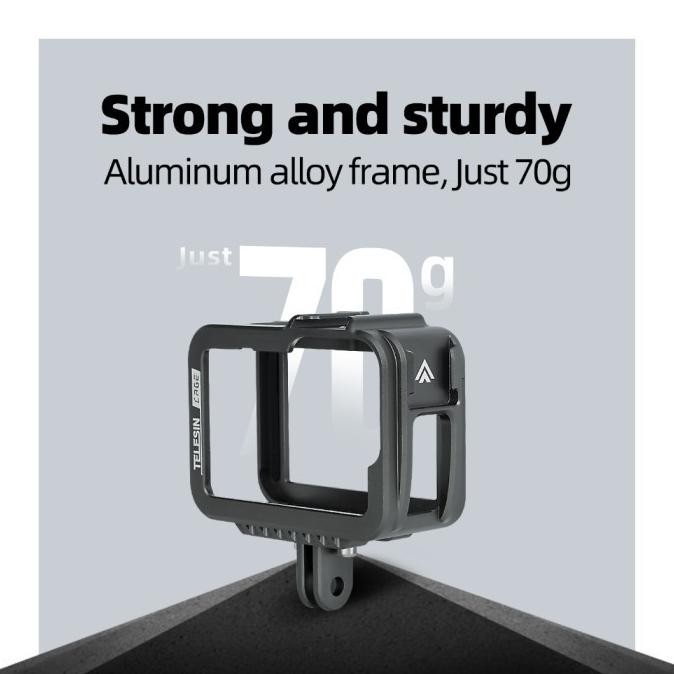 

Telesin Aluminium Alloy Frame Case With Clod Shoe Gopro Hero 10 / 9 Terlaris
