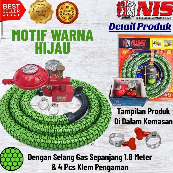 PAKET HEMAT NIS REGULATOR GAS + SELANG GAS HONEYCOMB