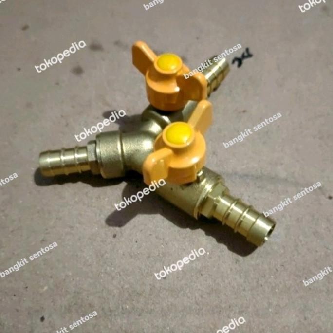 sambungan selang gas LPG hose 3/8 cabang stop kran elpiji