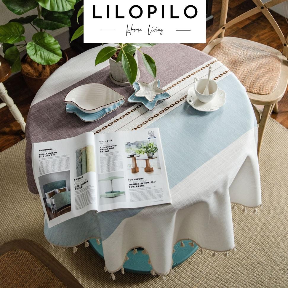 Taplak Alas Meja Makan Bundar Meja Makan Bulat Bahan Kain / Round Tablecloth