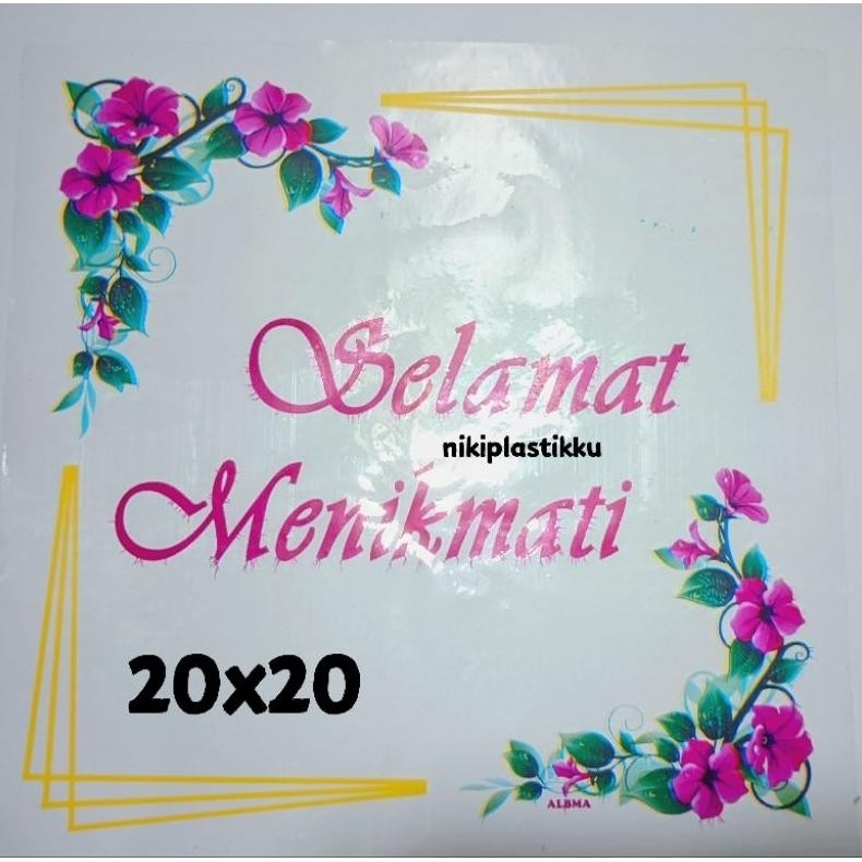 PENAWARAN TERBATAS Plastik Selamat Menikmati Uk 20x20 Samir Selamat Makan isi 50 Lembar ||