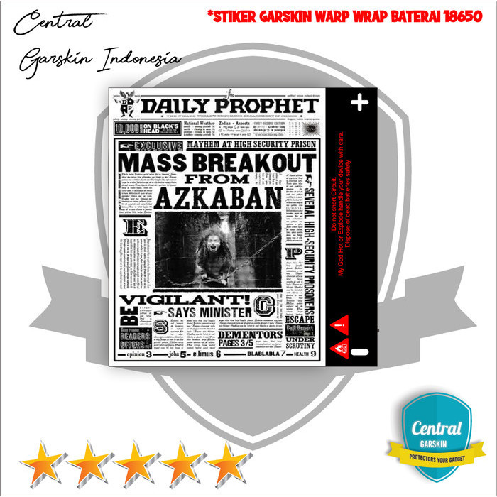 

Wrap* Stiker Wrap Baterai 18650 Daily Wrap Skin Stiker Garksin CUSTOM Gratis (2pcs)