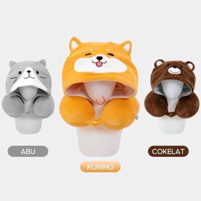 Alba Sol Hooded Neck Pillow Bantal Leher