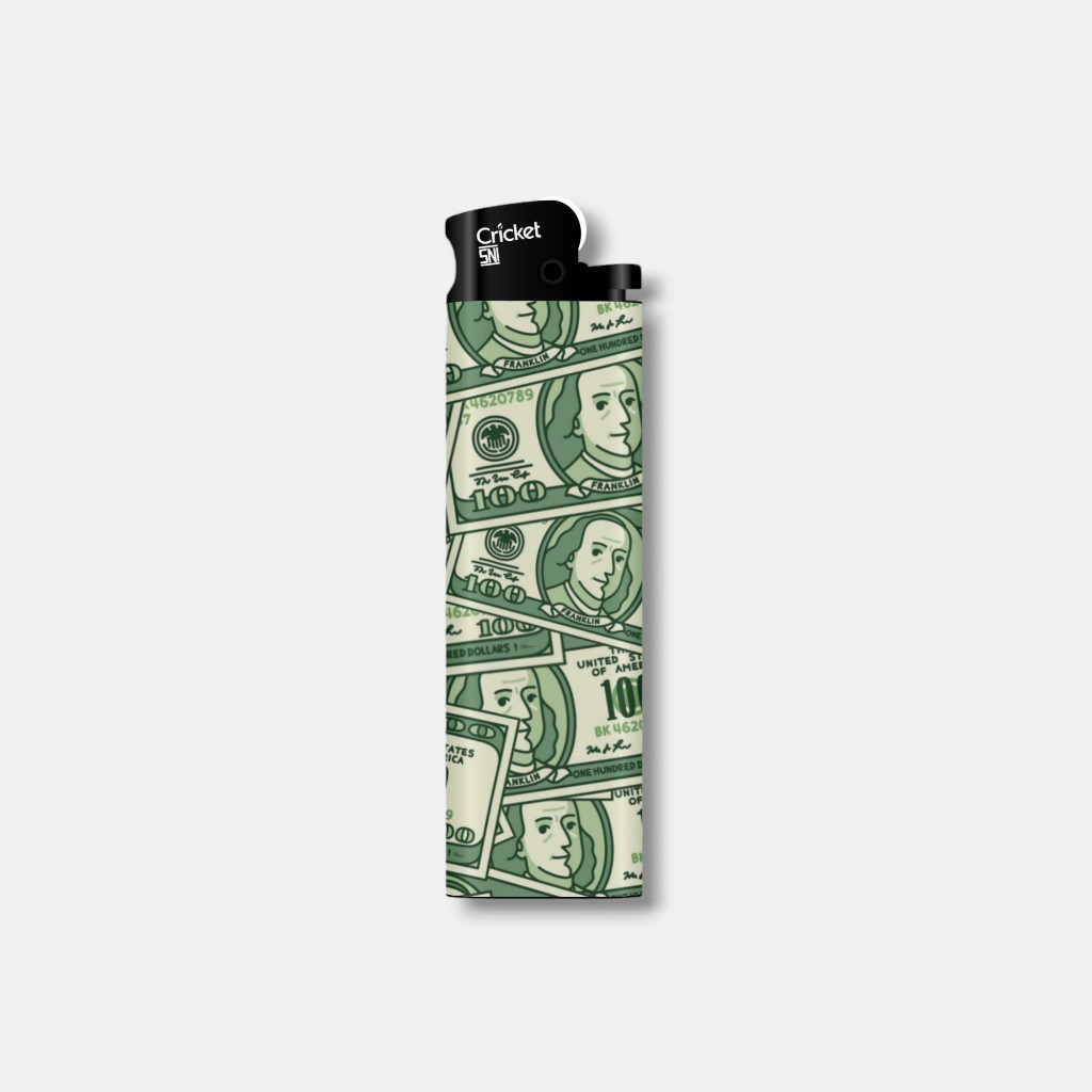 

Wrap* Korek Api Cricket Dollar Unik Keren Lighter Wrap Skin Stiker Garksin CUSTOM Gratis (2pcs)