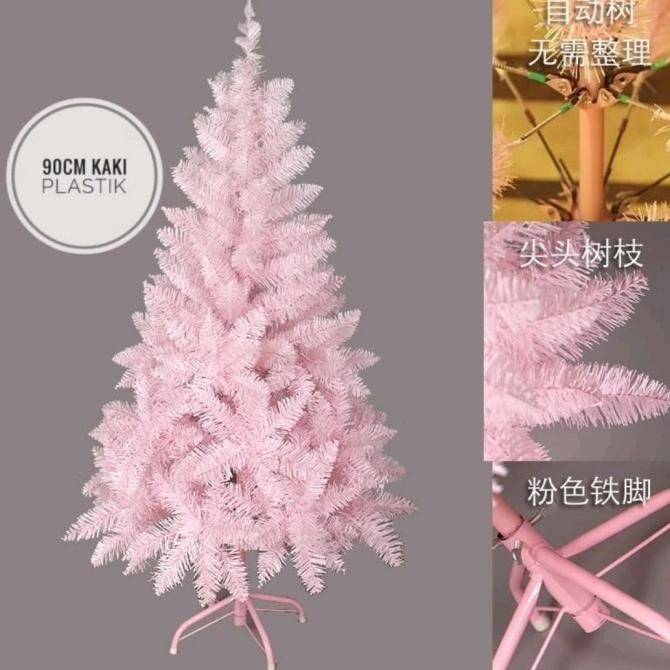 Pohon Natal Pcv Pink Dan Merah  Hiasan Natal Christmas Tree Besar