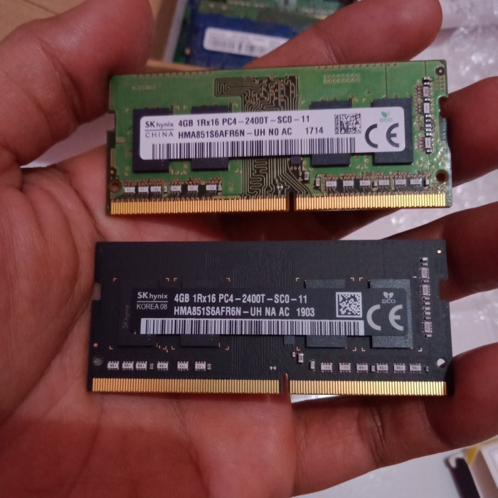 Jual Sodim ram laptop notebook ddr4 4GB 1Rx16 pc 2400 SkHynix seken mulus