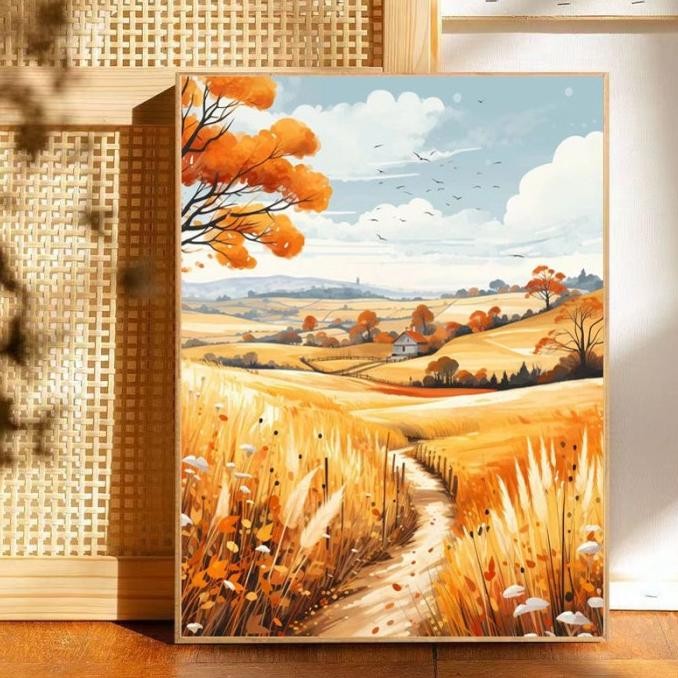 

Sale Diy Paint By Number Painting By Numbers Kit Digital Oil Painting Canvas Lukisan 30 X 40 Scenery2