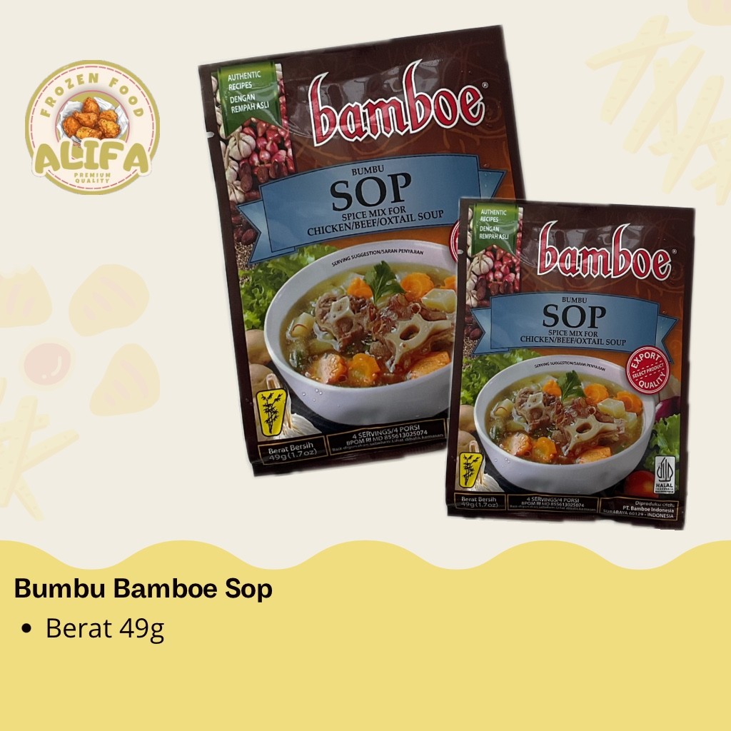 

Bamboe Sop Berat 80g Berbagai Varian Rasa