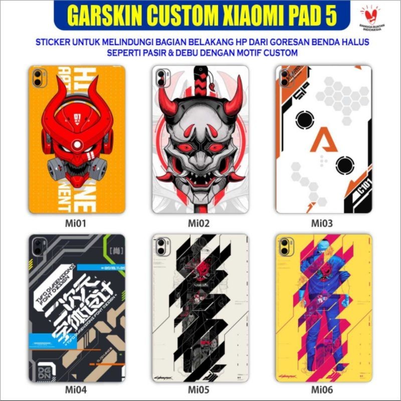 

Wrap* Xiaomi Pad 5 Wrap Skin Stiker Garksin CUSTOM Gratis (2pcs)