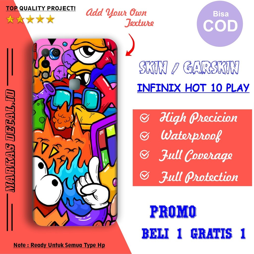 

Wrap* Infinix Hot 10 Play Wrap Skin Stiker Garksin CUSTOM Gratis (2pcs)