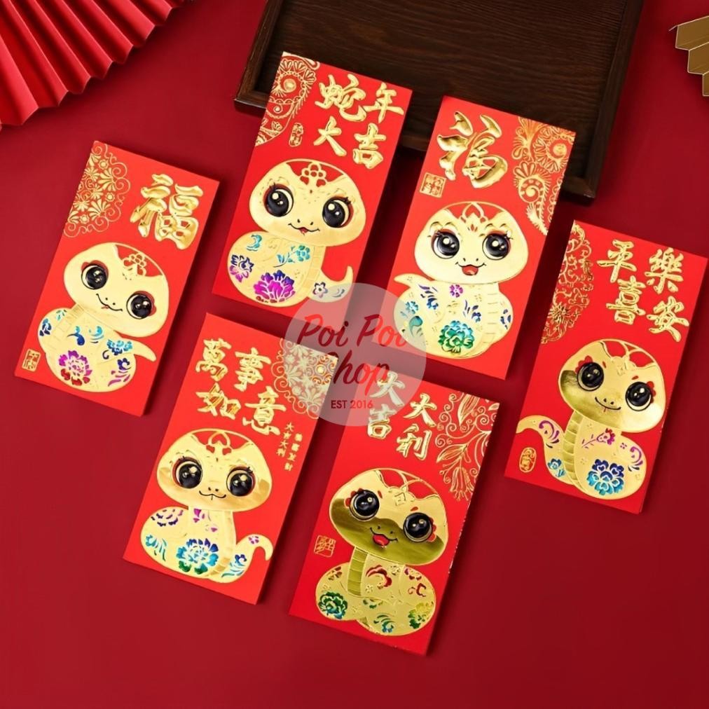 

Angpao Imlek Ular 2025 Angpau Premium Panjang 3D Shio Ular Grosir Snake Timbul 2025 Hongbao Grosir Murah isi 6 pcs Tebal Grosir Motif Karakter Berkualitas Bahan Terbaik