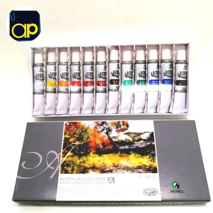 

HOT 2025 !! Acrylic Colour Maries 12 Warna (12ml)