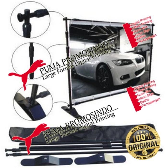 Backwall /Jumbo Banner Stand Uk 3X3/Backdrop/Tripod Banner 3X3
