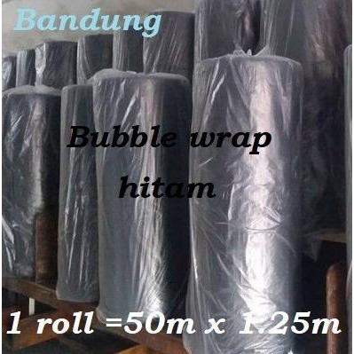 

Terlaris! Bubble Wrap Hitam 1 Roll Plastik Bable Warp Bandung Buble Black Murah