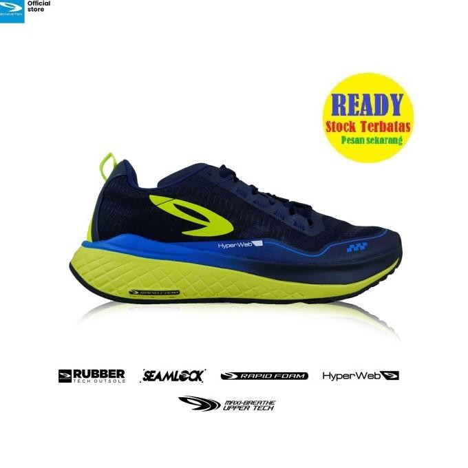 Sport 910 Nineten Ultra Ekiden Sepatu Lari - Hitam/Hijau/Biru