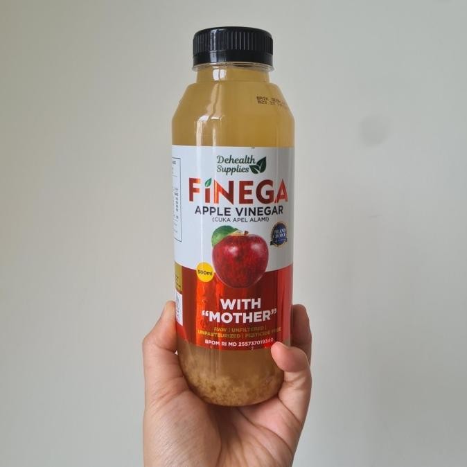 

Terlaris! Finega Cuka Apel Apple Vinegar Acv With Mother 500Ml (Plastik) Vinega