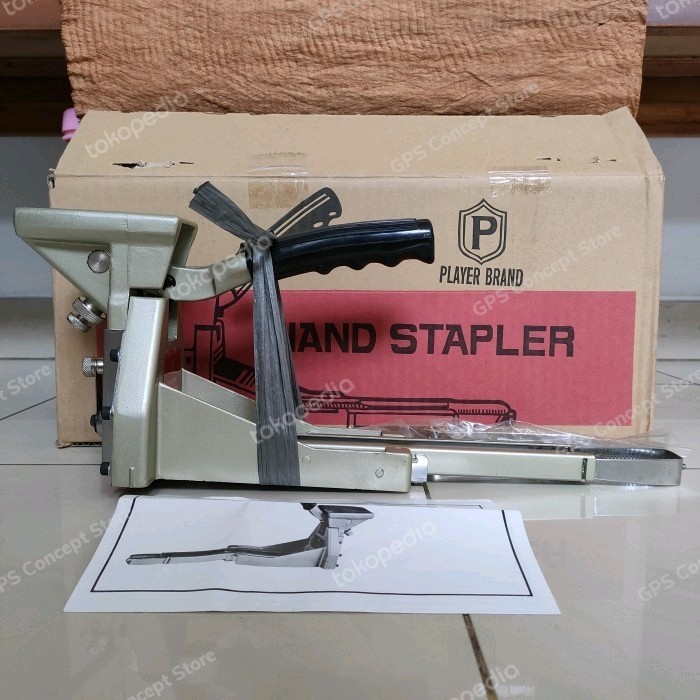 

Hand Stapler PLAYER 15mm 19mm Alat Staples Packing Dus Made in TAIWAN