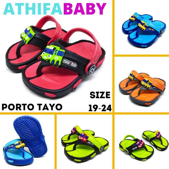 SANDAL ANAK BAIM LAKI COWOK SENDAL SLOP BAYI BALITA KARAKTER TAYO