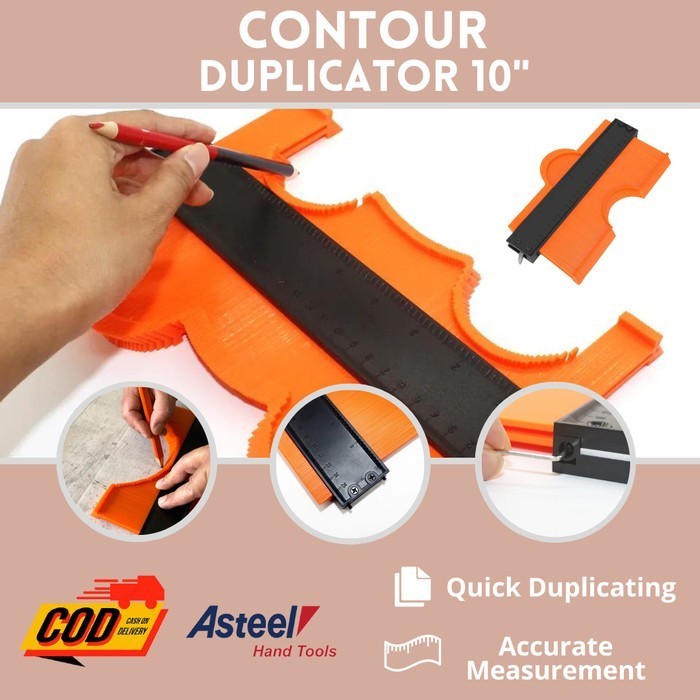 ASTEEL Alat Mal Profil Contour Gauge Duplikator Copy Profil Lengkung