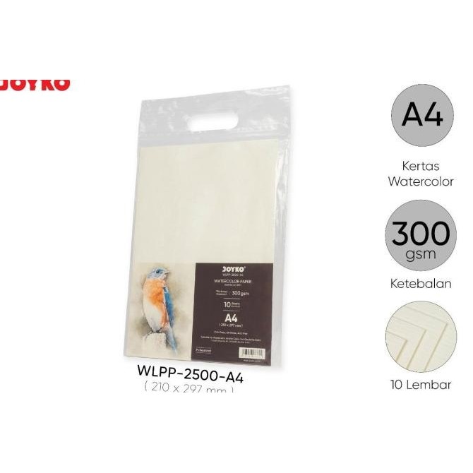 

JOYKO WATERCOLOR PAPER/KERTAS CAT AIR 300GSM (10LEMBAR)