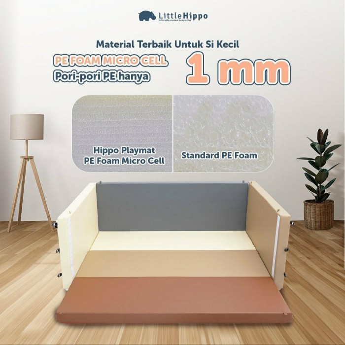 Little Hippo Bumper Bed Partner Lumba Playmat / Bumpermat Tebal 7.5 cm