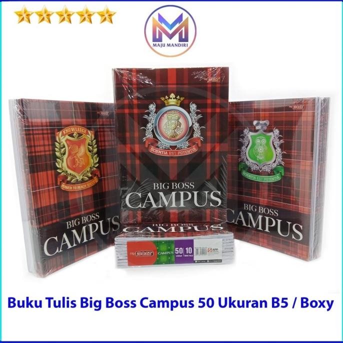 

BUKU TULIS BIG BOSS CAMPUS ISI 50 LEMBAR UKURAN B5 / BOXY CAMPUS 50