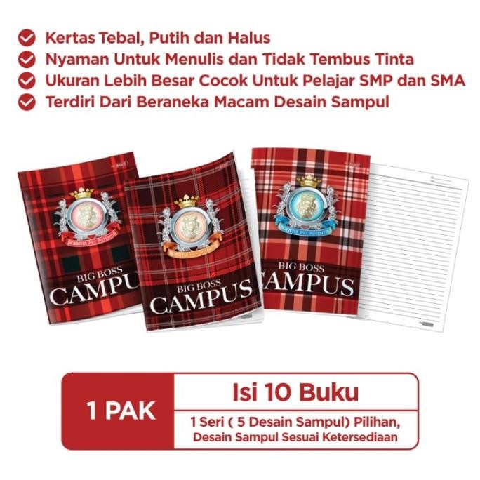 

BUKU TULIS BIG BOSS CAMPUS 50 LEMBAR (PER PAK)