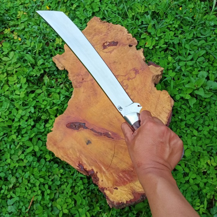 Jual golok kopak rawing keren baja per sarung kulit asli