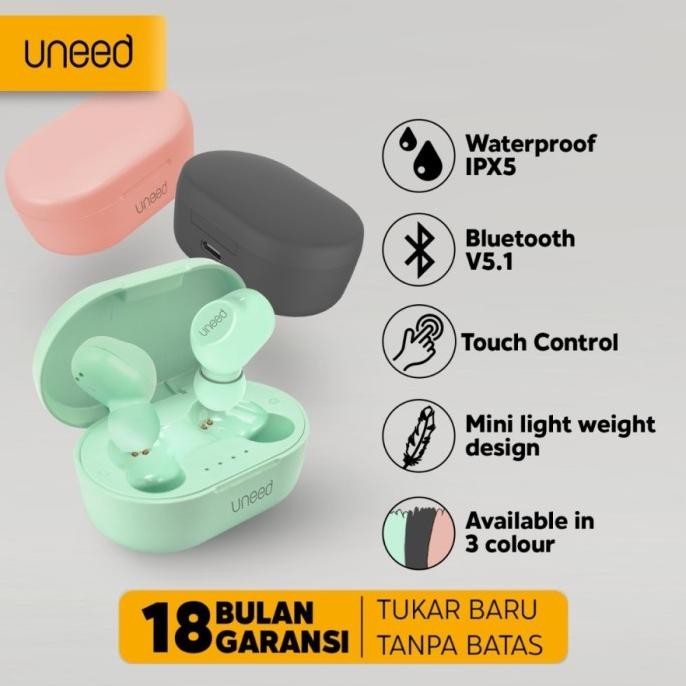 DISKON UNEED TWS BLUETOOTH 5.1 EARPHONE VERSE V6 - UEP303