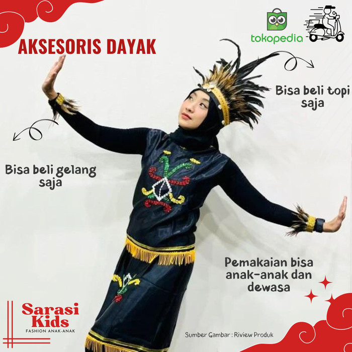 TERBARU topi adat dayak etnik dayak topi bulu dayak aksesoris bulu dayak