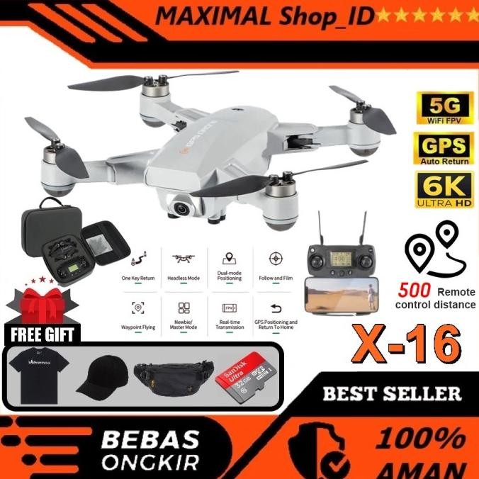 Drone Jjrc X16 5G Wifi Gps Drone Foldable Fpv 6K Camera Quadcopter Original Terlaris