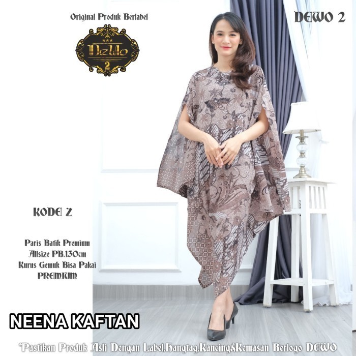 Kaftan Baju Batik Wanita Kaftan Modern Dress Ne Z -Dw premium modern