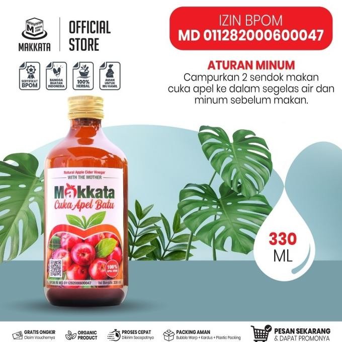 

Termurah MAKKATA Cuka Apel Makkata Original Batu Malang Tahan Suhu Ruangan With The Mother Cuka Sari Apel