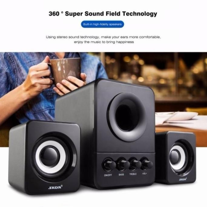 Speaker Aktif Speker Laptop Spiker Pc Komputer Hp Subwoofer Bass Terlaris