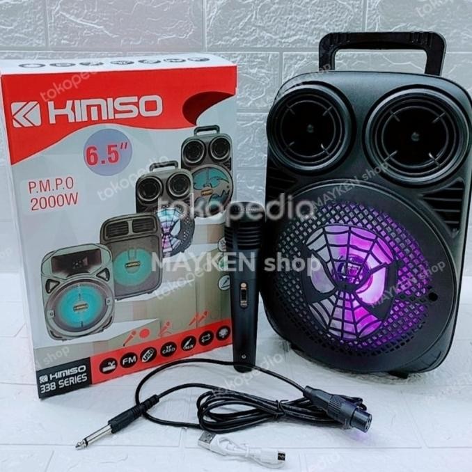 Speaker Bluetooth Karaoke 6.5 Inch Kms-3381 Bonus Mic Brain Power Terlaris