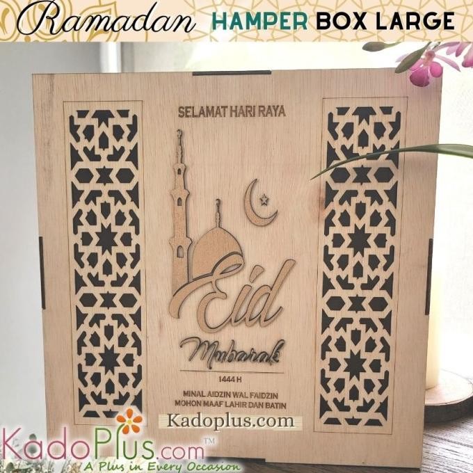 

PROMO BOX HAMPER LEBARAN BOX KAYU LASER CUT CUSTOM LARGE