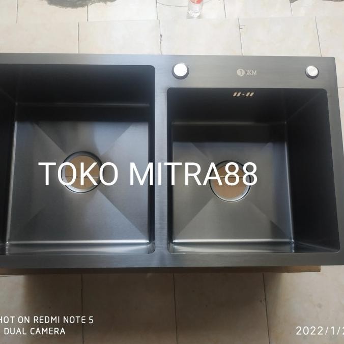 

PROMO KITCHEN SINK JKM 8245 BLACK KOMPLIT SET TINGGAL PASANG