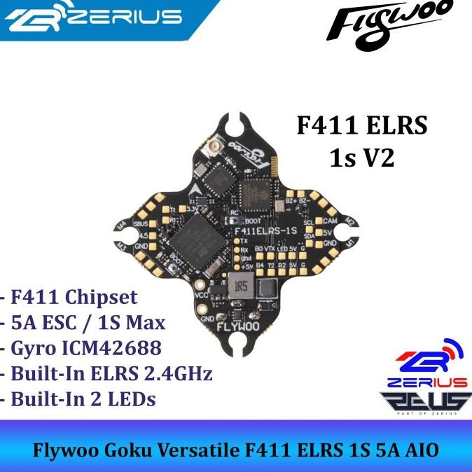 Flywoo Fc Goku Versatile F411 Elrs 1S 5A Esc Aio Fc Original Terlaris
