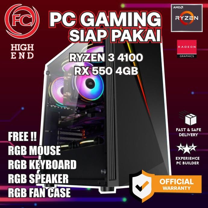 

PROMO PC GAMING & DESIGN RYZEN 3 4100 16GB RX550 4GB