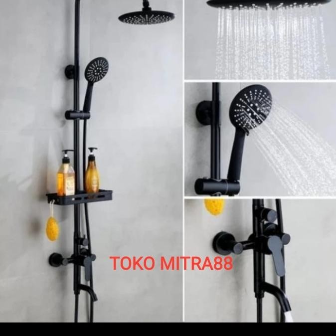 

PROMO SHOWER TIANG PANAS DINGIN HITAM STIANLES SUS 304
