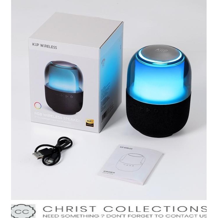 Kiip Speaker Bluetooth Portable Tws Rgb Led Hifi Wireless Speaker Y7 Terlaris