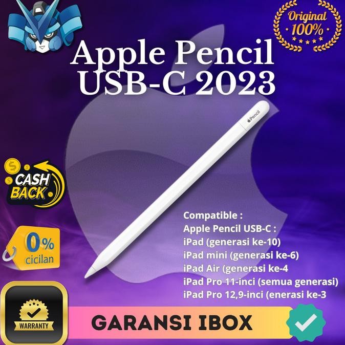 

PROMO APPLE PENCIL USB C 2023 FOR IPAD PRO M2 AIR 5 MINI 6 7 M1 GEN 9TH