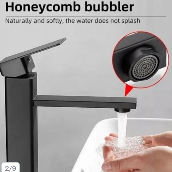 

PROMO KRAN WASTAFEL TINGGI KOTAK HITAM KRAN AIR DINGIN KOTAK BLACK