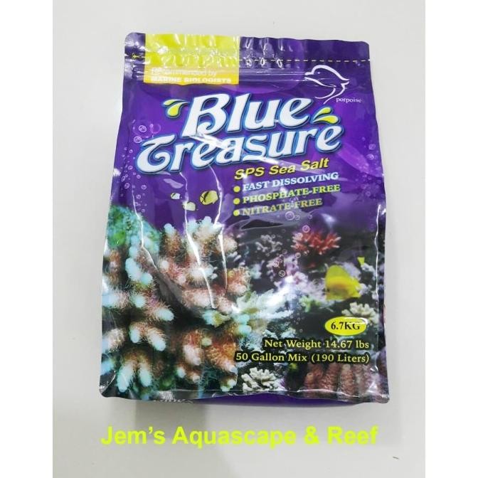 

Garam Laut Sintetis Artificial Saltwater Blue Treasure Sps Salt 6.7 Kg Original Dan Terpercaya