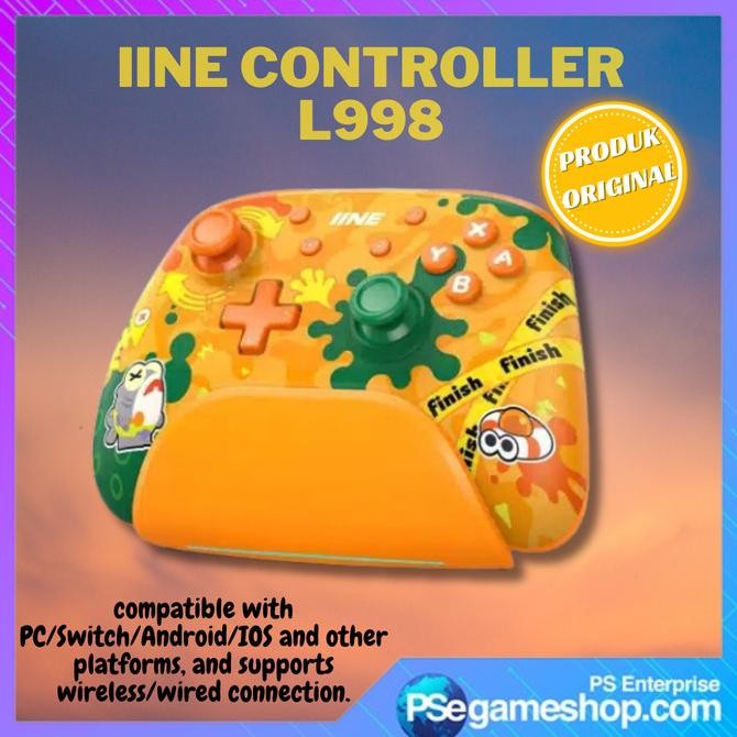 

PROMO IINE CONTROLLER WITH CHARGING DOCK L998 / GAMEPAD FOR PC/ANDROID/IOS/SWITCH / WIRELESS PRO CONTROLLER WITH MACRO/AUTO-FIRE/RUMBLE/MOTION SENSOR/WAKE-UP FUNCTION / STIK STICK FOR NINTENDO SWITCH / SALMON BURST CONTROLLER
