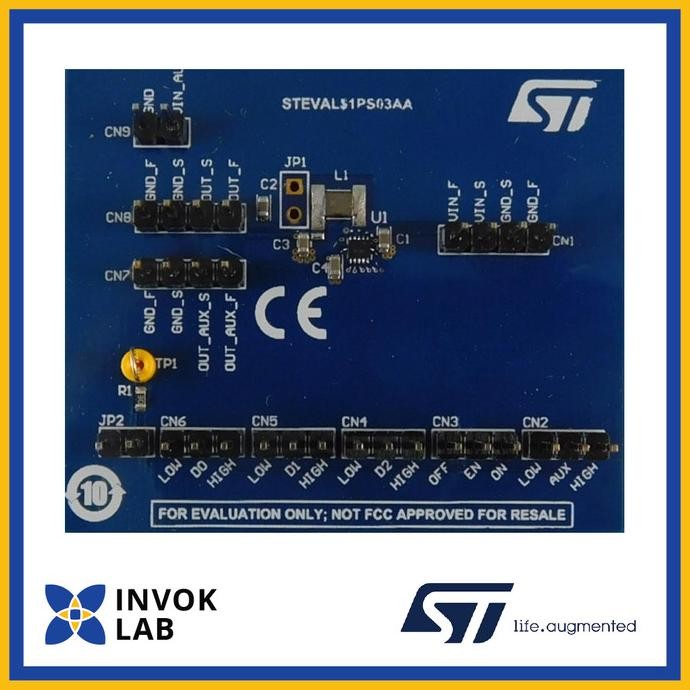 

PROMO STMICROELECTRONICS STEVAL-1PS03A EVALUATION BOARD ST1PS03AQTR, SYNCHRONOUS STEP DOWN CONVERTER, POWER MANAGEMENT