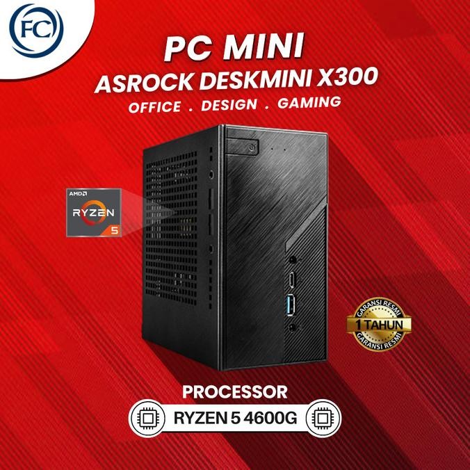 

PROMO MINI PC GAMING / OFFICE / DESIGN ASROCK ZEN PC DESKMINI X300 AMD RYZEN 5 4600G