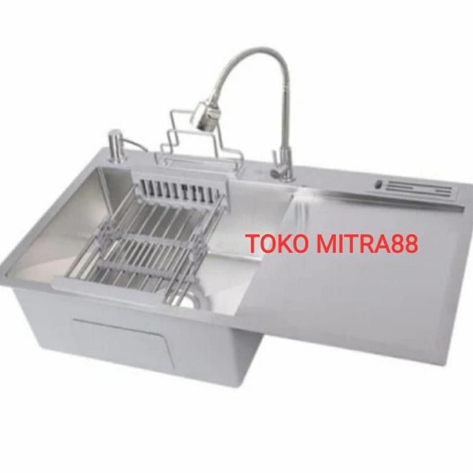 

PROMO PAKET LENGKAP KITCHEN SINK THESINK 8548 STAINLESS SUS 304